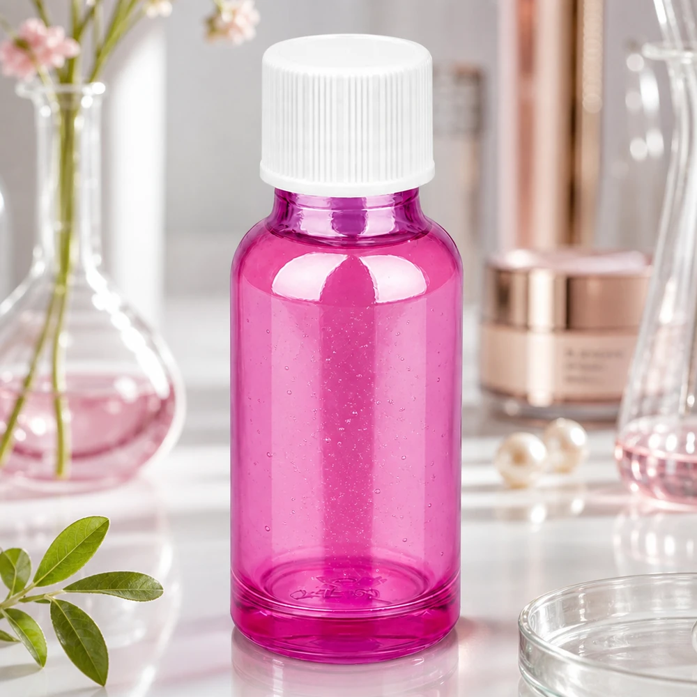 20ml flaska 11mm skruvlock vit standard PurpleLine UT18/20 Högkvalitativ PurpleLine-glasflaska 20 ml med vitt skruvlock för exakt dosering