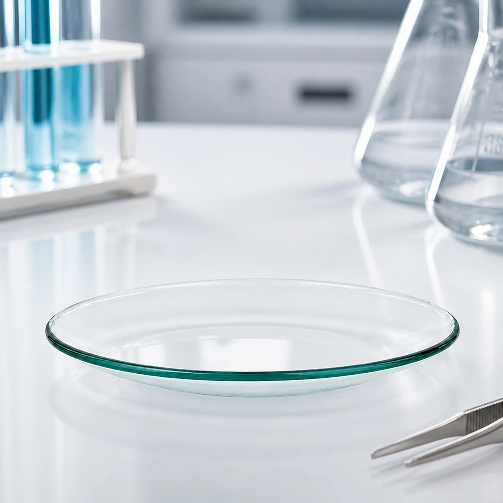 Glasskål med klocka ø120 mm Högkvalitativ klockglasskål diameter 120 mm tillverkad av klart borosilikatglas för vetenskapliga tillämpningar