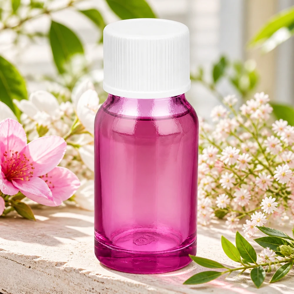 10ml flaska 11mm skruvkork vit standard PurpleLine UT18/10 10 ml flaska av högkvalitativt violett glas med vitt skruvlock för exakt dosering