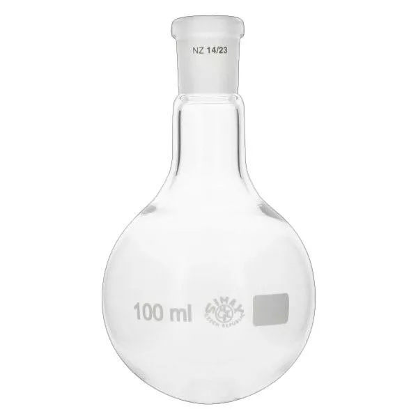 Rundkolv 100ml med standard slipad fog (14/23)