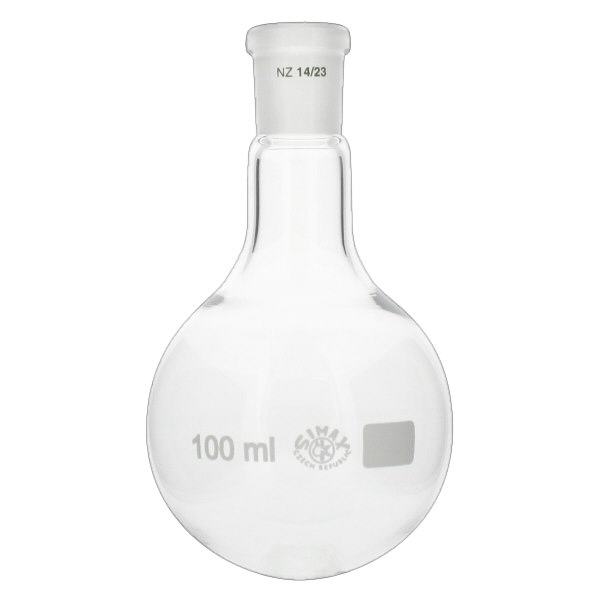 Rundkolv 100ml med standard slipad fog (14/23)