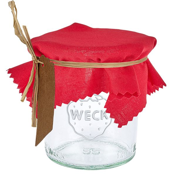 Smyckesunderlägg i tyg röd 12cm fyrkant