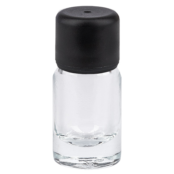 5ml flaska 6mm skruvkork svart standard ClearLine UT18/5