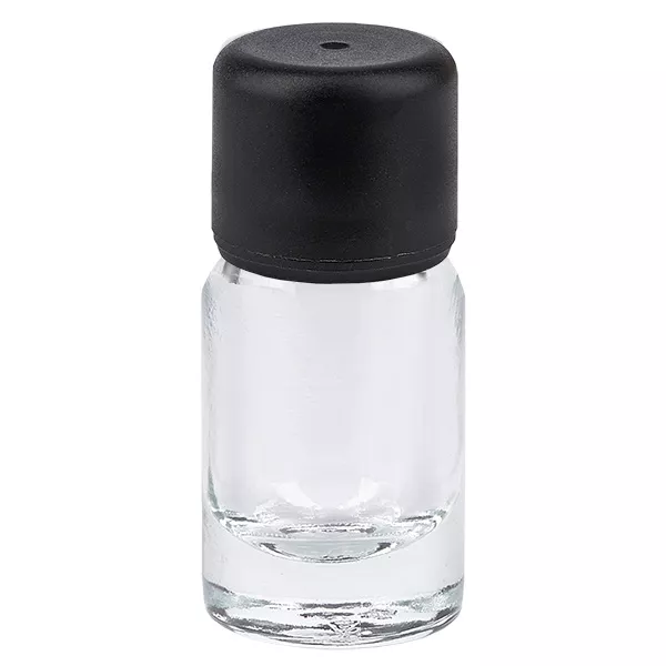 5ml flaska 6mm skruvkork svart standard ClearLine UT18/5 5ml flaska 6mm skruvkork svart standard ClearLine UT18/5