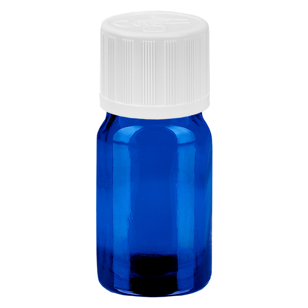 5 ml flaska 11mm skruvkork vit standard förslutning BlueLine UT18/5