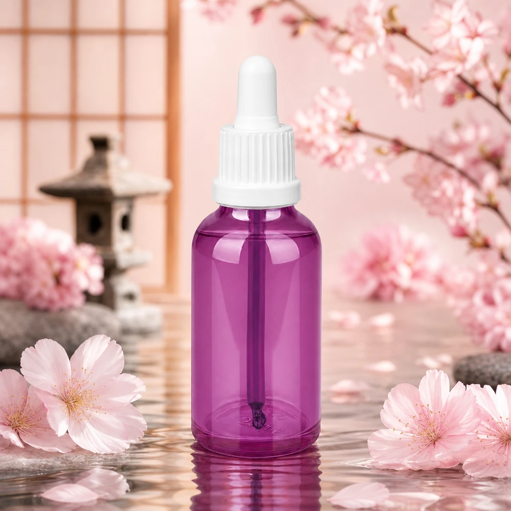 30ml pipettflaska vit originalitet skruvkork PurpleLine UT18/30 30 ml pipettflaska av högkvalitativ plast i lila färg för säker förvaring av serum