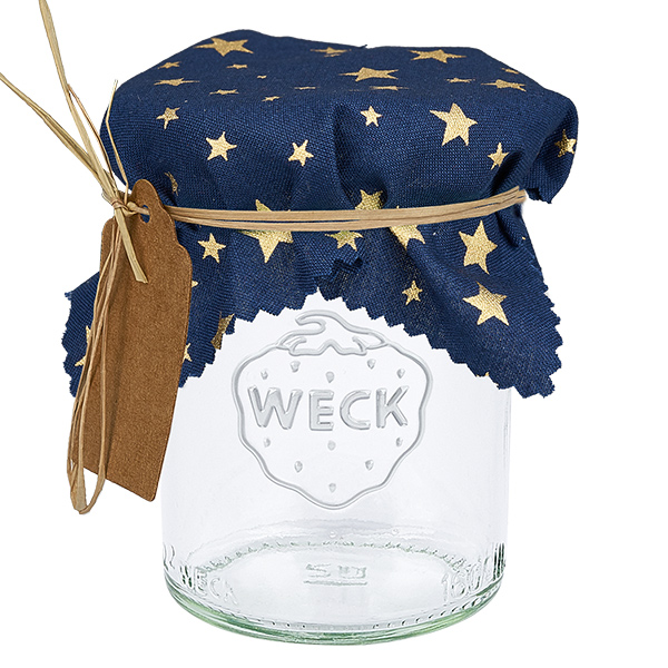 Smyckeslock blå Stjärnor 12 cm kvadratisk