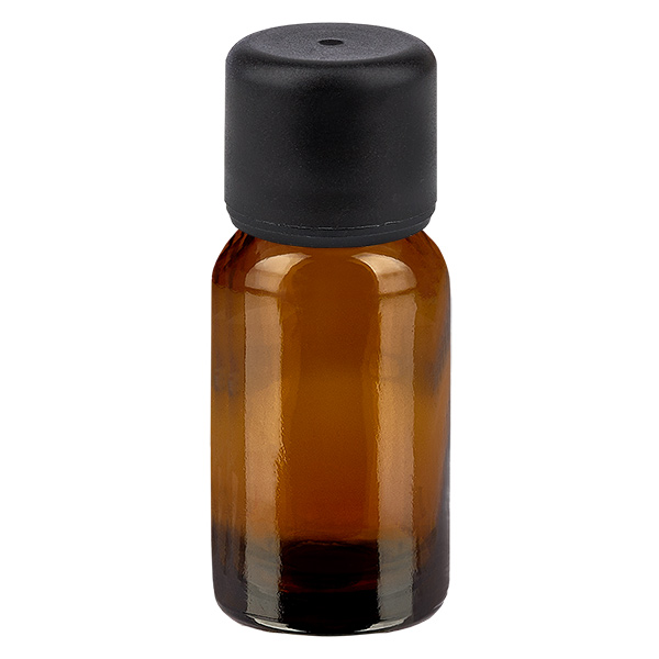 10ml flaska 6mm skruvkork svart standard BrownLine UT18/10