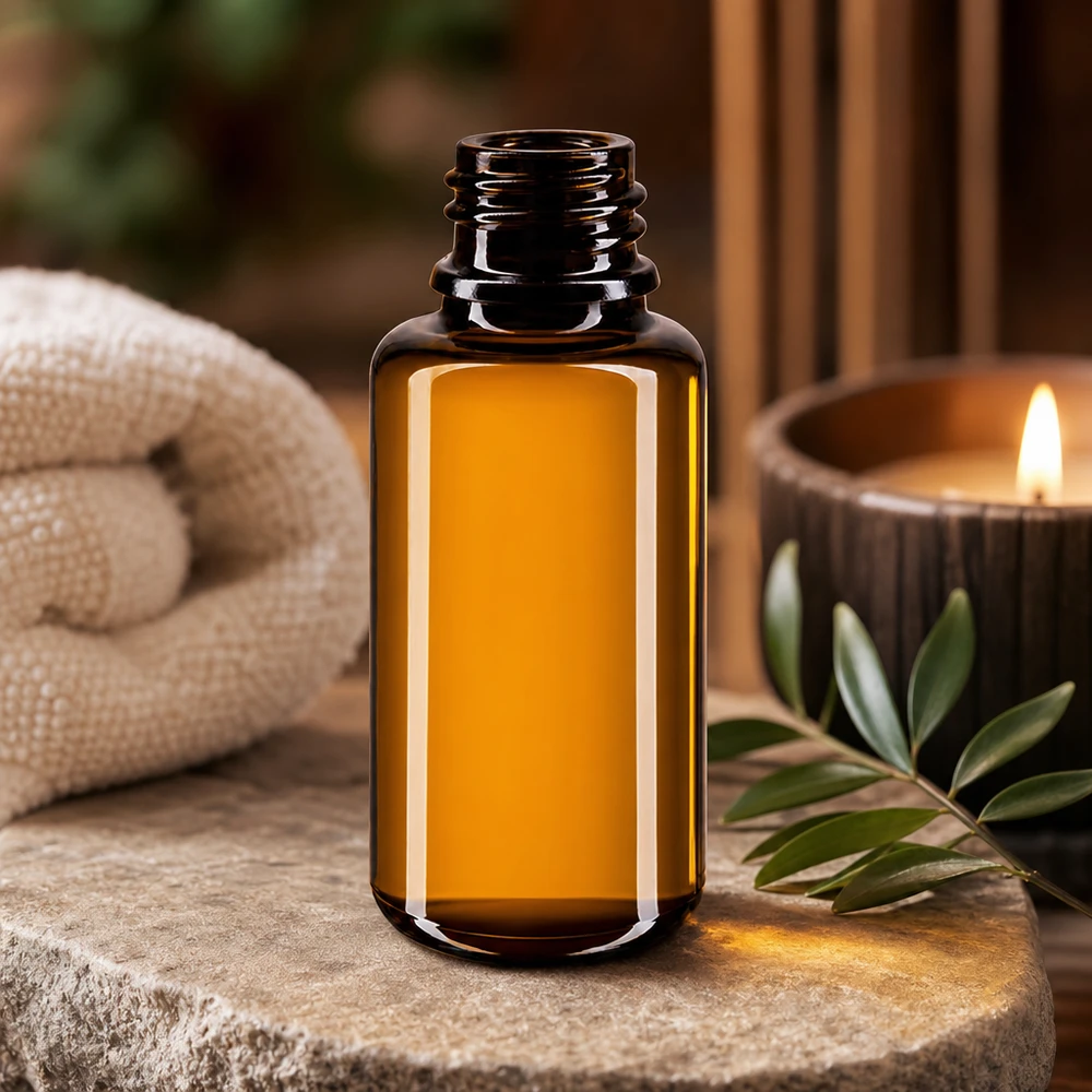 Violett glasflaska 20ml DIN 18 (Mironglas) Liten 20 ml Orion droppflaska tillverkad av violett Miron-glas för aromaterapi och wellness