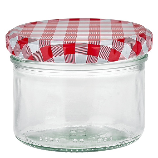 230 ml cylinderburk + BasicSeal-lock röd/vit UT