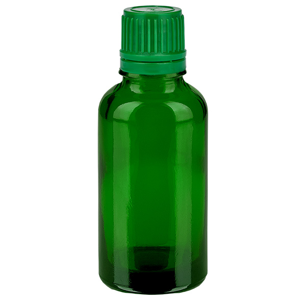 30ml flaska 11mm skruvkork grönt sabotagesäkert lock GreenLine UT18/30