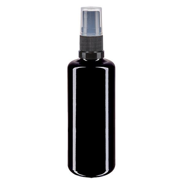 Apoteksflaska violett 100ml spraytillsats svart Apoteksflaska violett 100ml spraytillsats svart