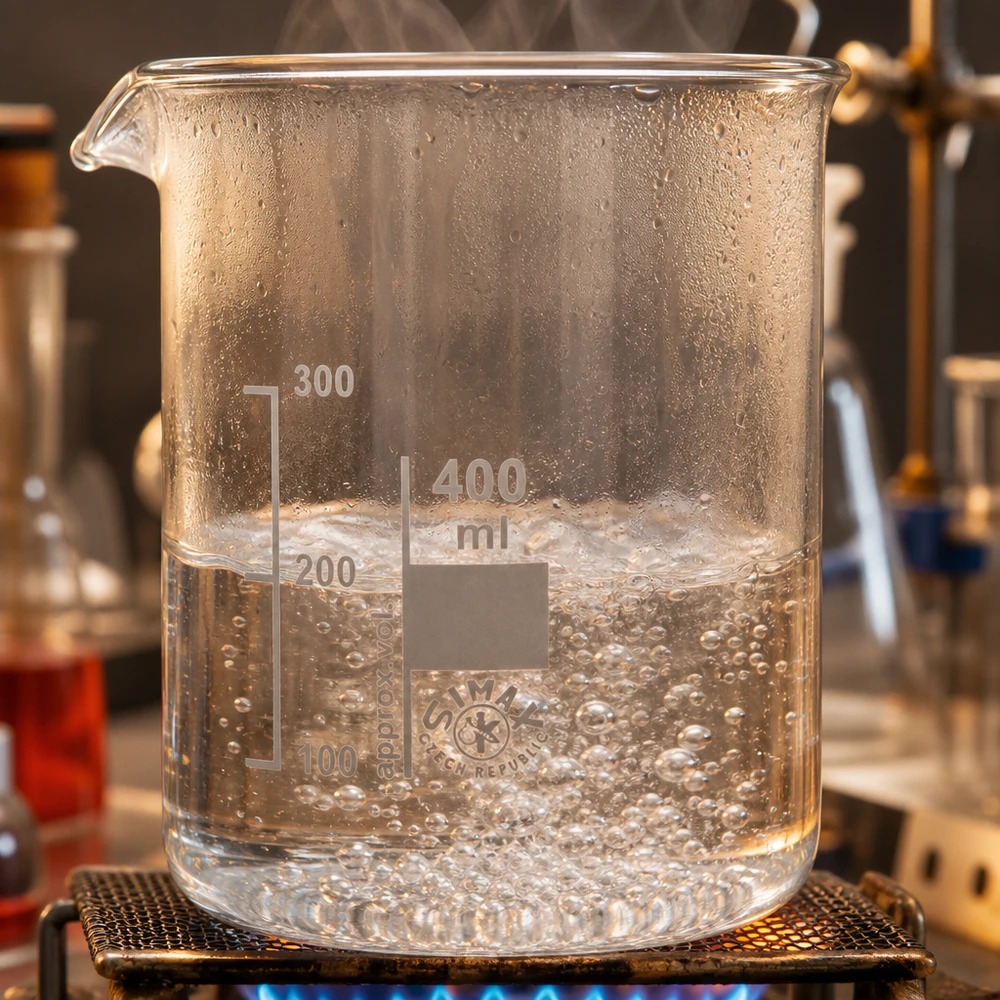 Värmebeständig 400 ml bägare med bunsenbrännare för uppvärmning av vätskor i laboratoriet