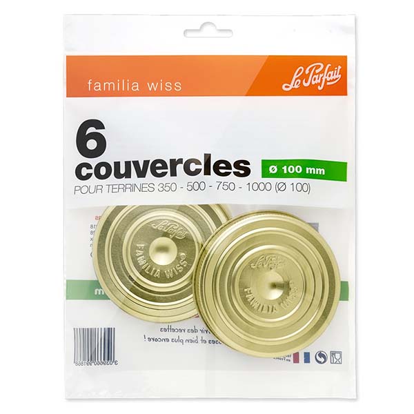 Le Parfait® Familia Wiss 6 lock Ø100 mm Le Parfait® Familia Wiss 6 lock Ø100 mm