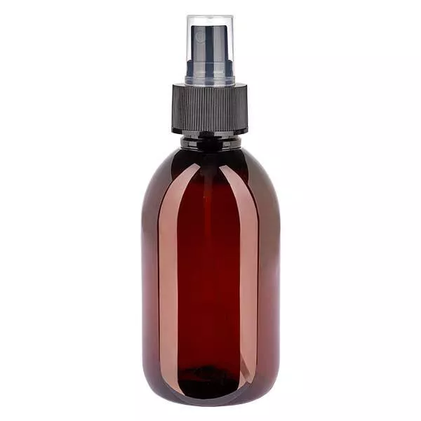 PET-flaska 250ml med finfördelare svart