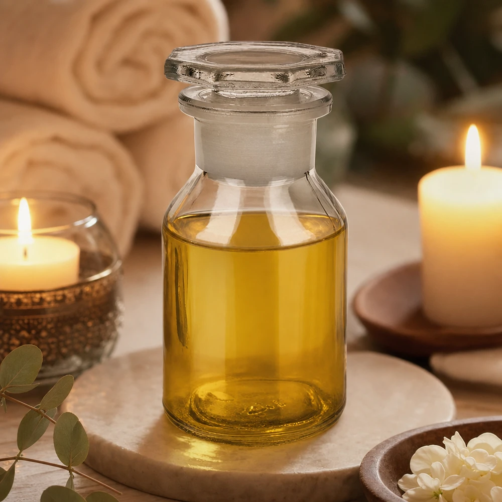 Branthalsad flaska 50ml klar glaspropp med bred hals Flaska med brant bröst 50 ml, klar, vid hals med glaspropp för massageoljor och aromaterapi