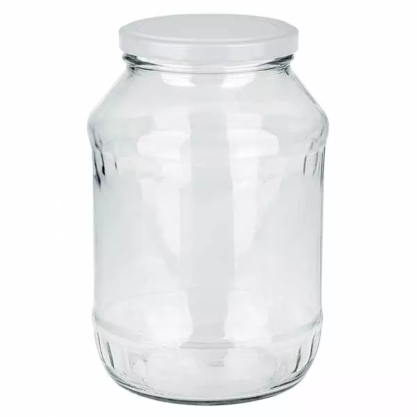 2650ml rund burk med BasicSeal-lock vit UNiTWIST