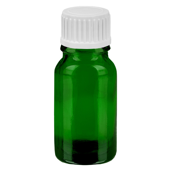 10ml Droppflaska 0,9mm vit standardförslutning GreenL. UT18/10