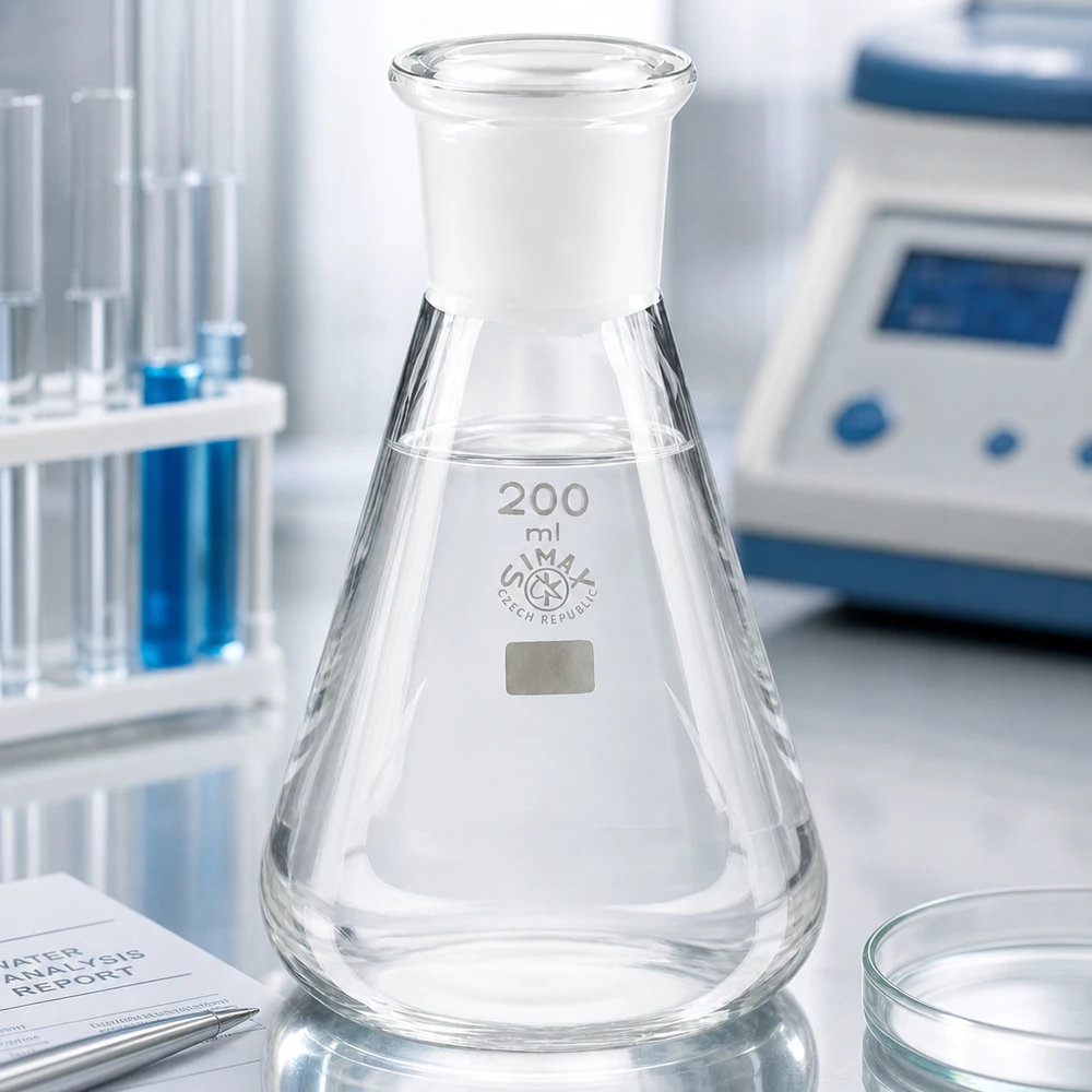 Erlenmeyerkolv 200ml med standardslipad fog (29/32)