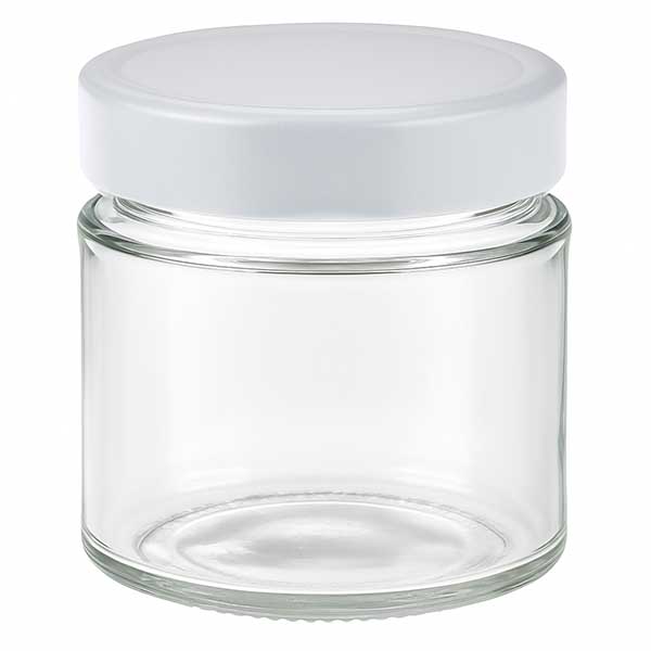 Rund burk 135 ml + lock BasicSeal vit djup UNiTWIST