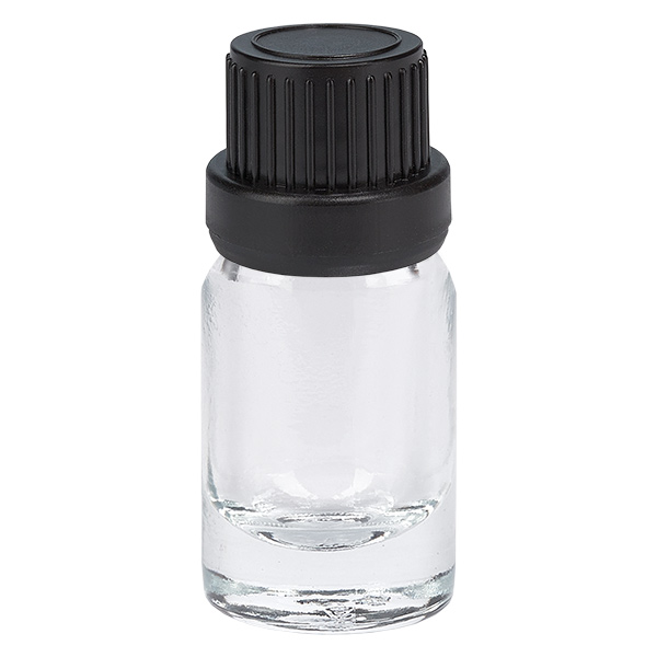 5ml Droppflaska 2 mm svart med säkerhetslock ClearLine UT18/5 5ml Droppflaska 2 mm svart med säkerhetslock ClearLine UT18/5