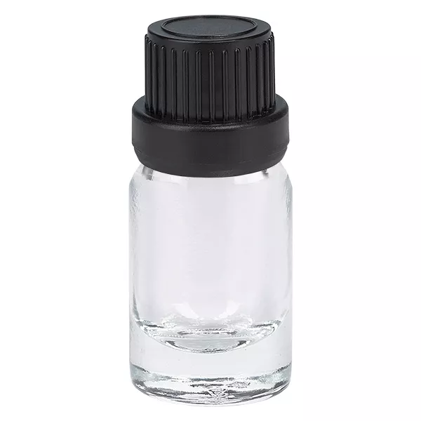 5ml Droppflaska 2 mm svart med säkerhetslock ClearLine UT18/5 5ml Droppflaska 2 mm svart med säkerhetslock ClearLine UT18/5