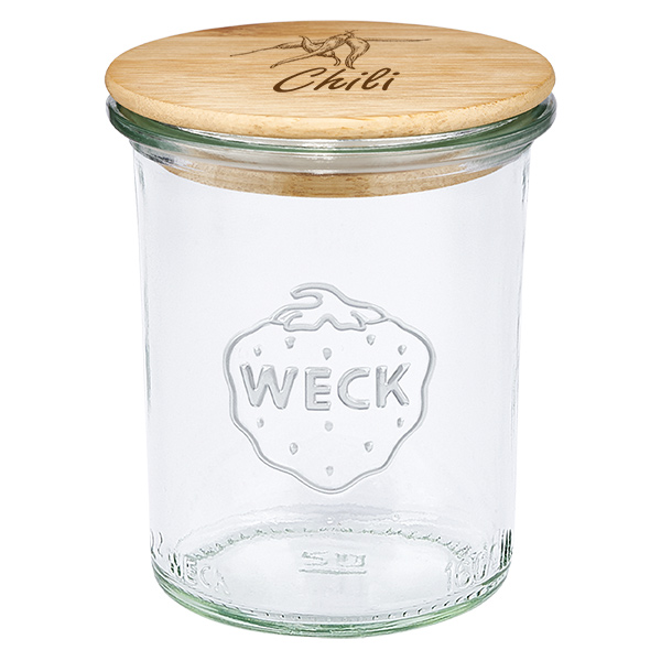 Trälock Chilli med WECK-glas med fot 160 ml Trälock Chilli med WECK-glas med fot 160 ml