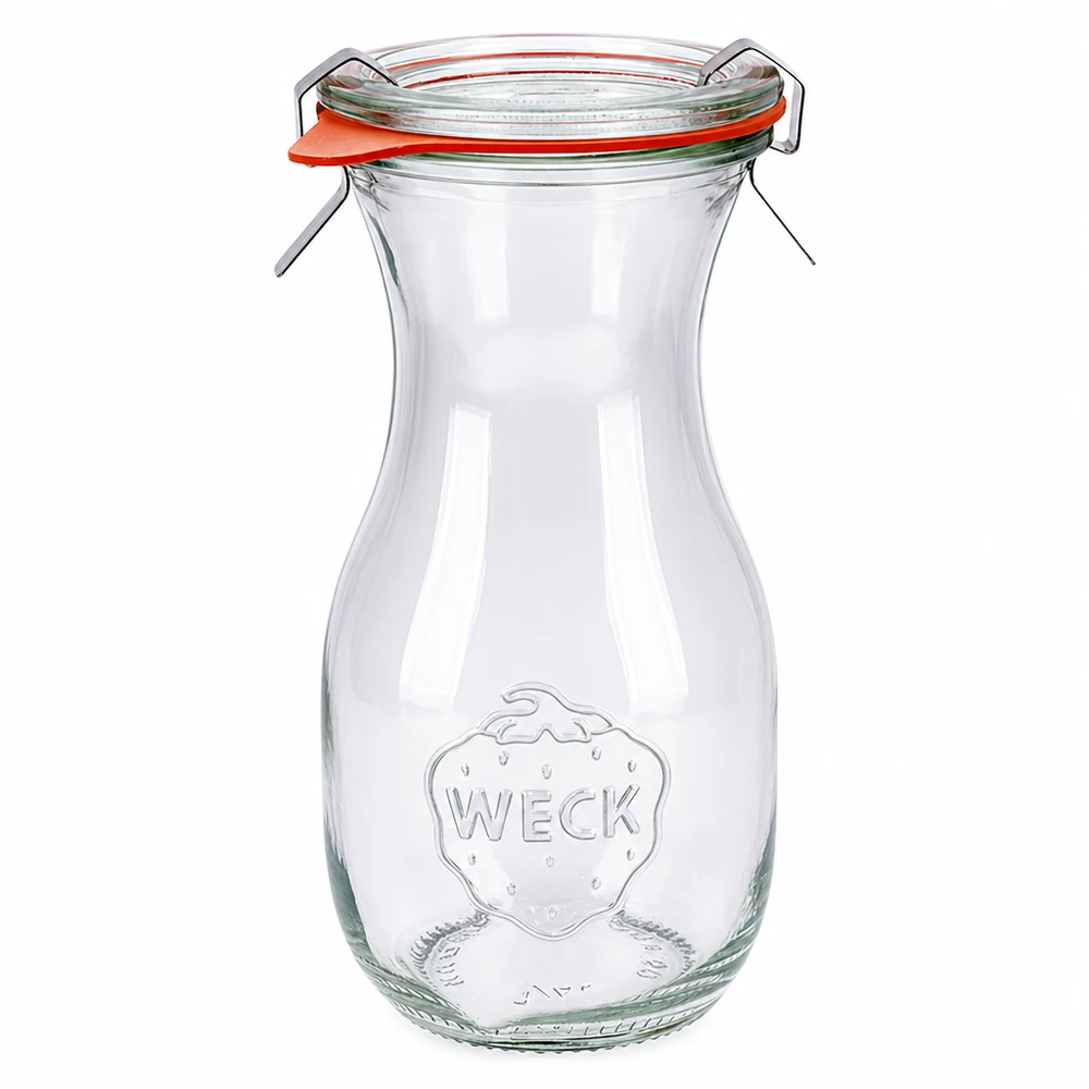 290 ml juiceflaska, komplett WECK RR60 WECK juiceflaska 290 ml med glaslock och gummiring RR60 konserveringsburk för juice och konserver