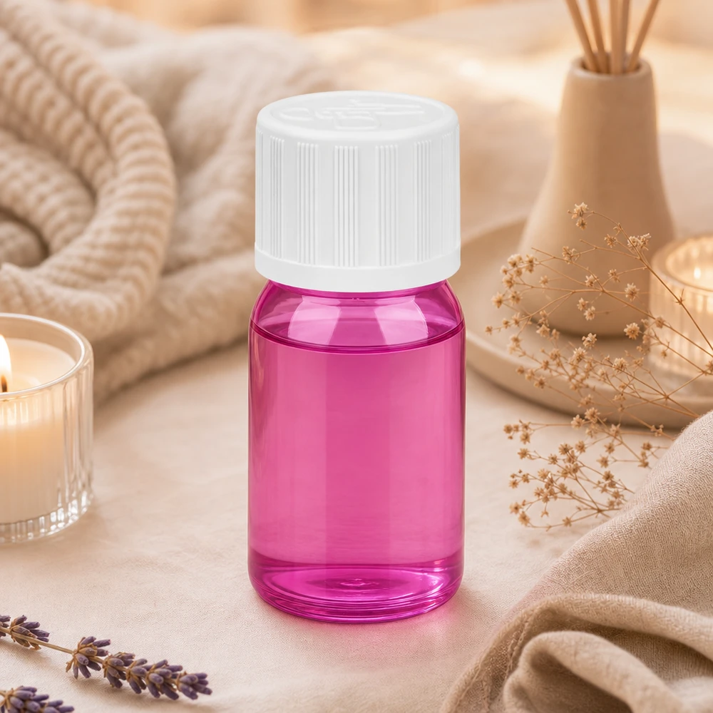 5ml flaska 11mm skruvkork vit standard barnsäker PurpleLine UT18/5 5 ml aromaterapiflaska med barnsäkert lock i ljuslila för eteriska oljor