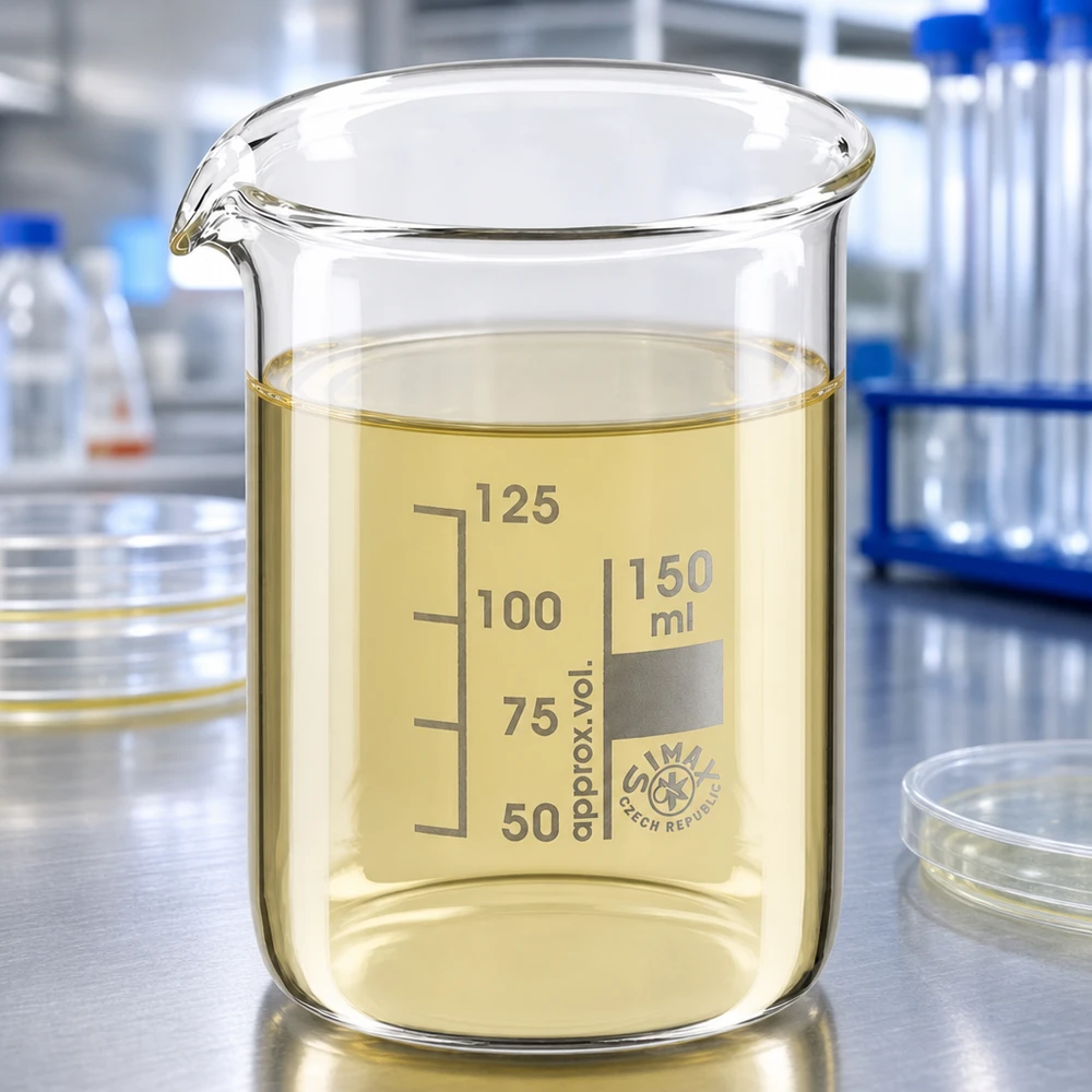 Transparent 150 ml lågformad bägare med hällpip för professionella laboratorieapplikationer