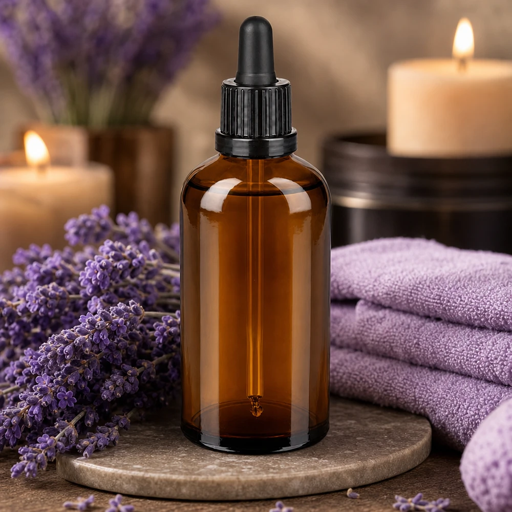 100 ml pipettflaska svart med säkerhetsförslutning BrownLine UT18/100 100 ml pipettflaska BrownLine med svart droppare för aromaterapi och kosmetika