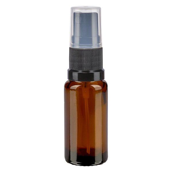 Apoteksflaska brun 10ml spraytopp svart Apoteksflaska brun 10ml spraytopp svart