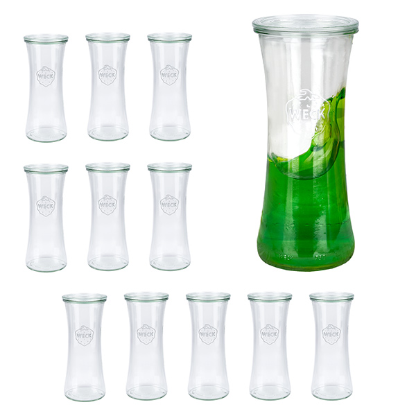 Set med 12 burkar Weck 700 ml delikatessburk med glaslock Set med 12 burkar Weck 700 ml delikatessburk med glaslock