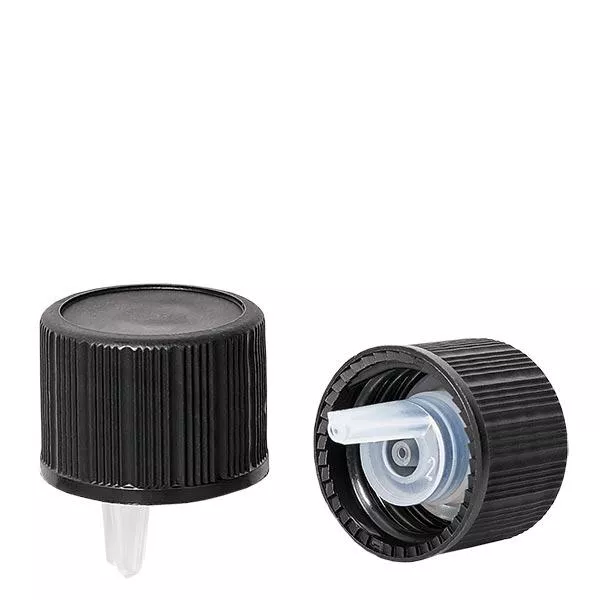 Dropplock 1mm svart 18mm standard