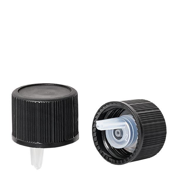 Dropplock 1mm svart 18mm standard