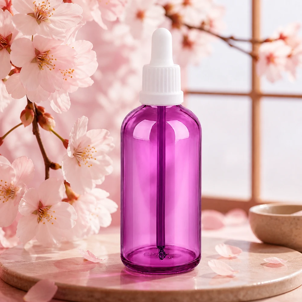PurpleLine pipettflaska 100 ml med UT18-gänga för professionell dosering av kosmetiska produkter