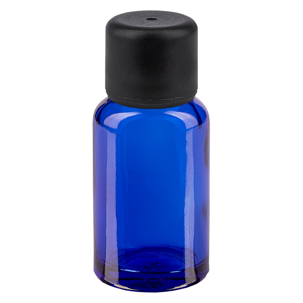 10 ml flaska 6mm skruvkork svart standard BlueLine UT18/10