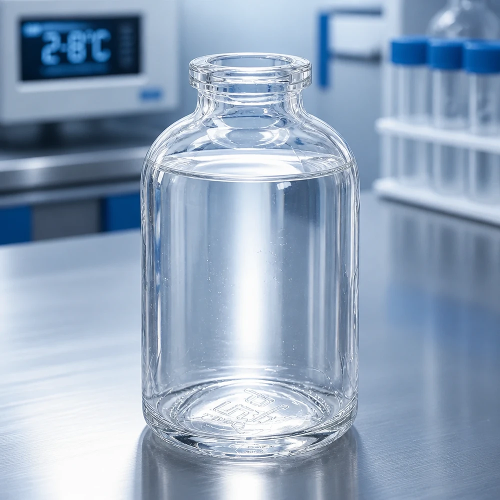 Injektionsflaska klarglas 50ml Pharmaceutical Grade Injektionsflasche 50ml Klarglas bei kontrollierter Lagertemperatur