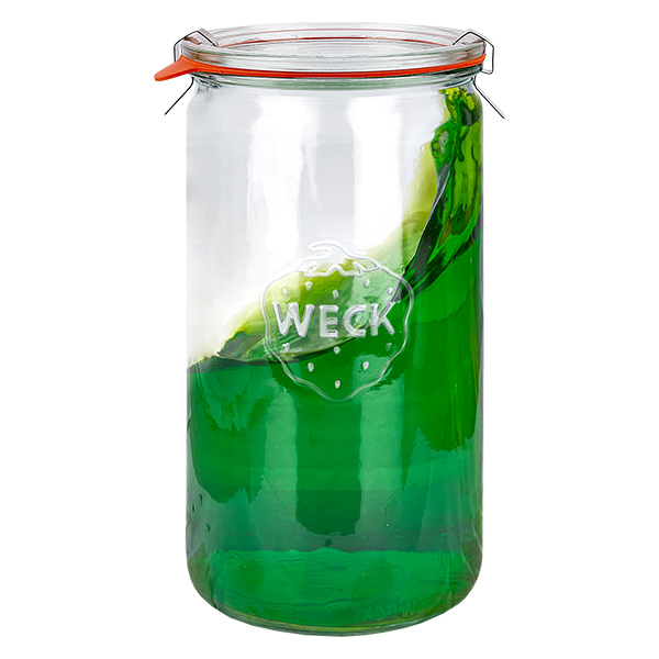 Set med 6 Weck-burkar 1590ml cylinderburkar, 1,5L Krossade glasögon Set med 6 Weck-burkar 1590ml cylinderburkar, 1,5L Krossade glasögon