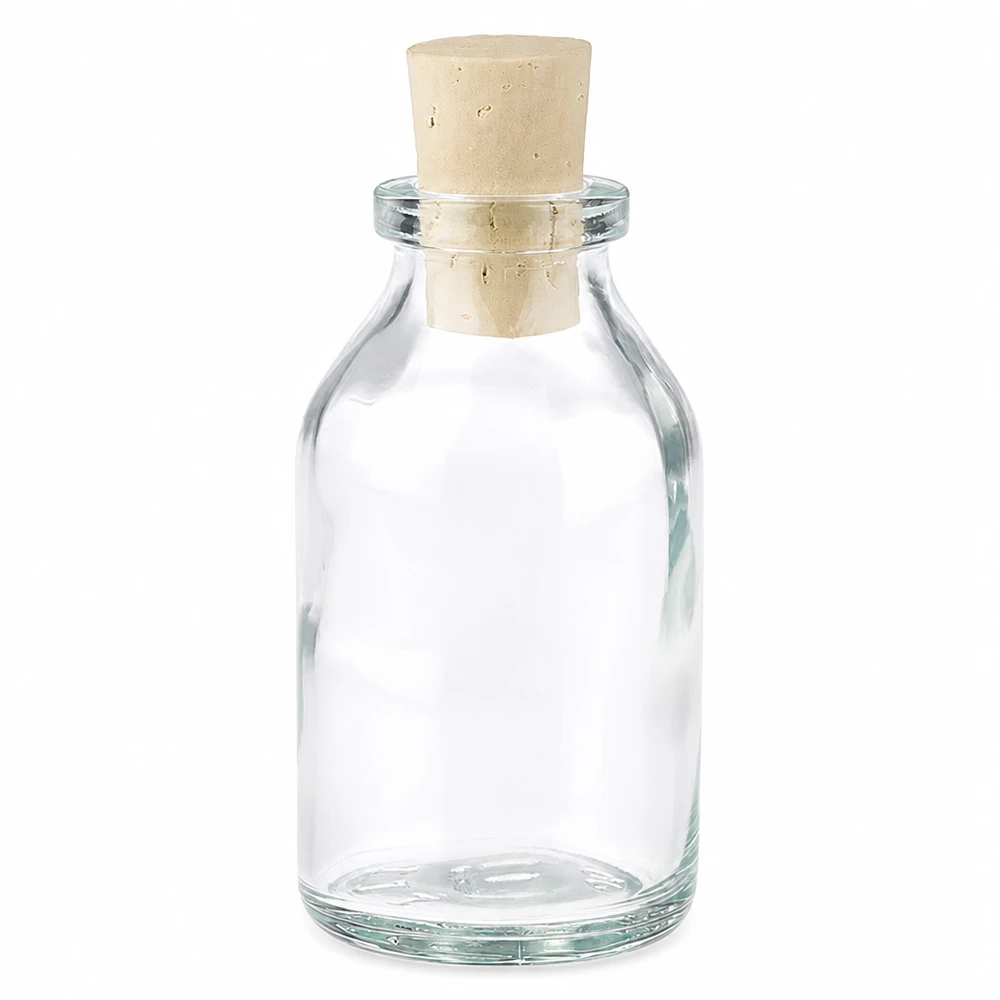 Klarglasflaska 20ml med kork 11/14mm Zylindrische Glasflasche 20ml mit passendem Korken 11/14mm Produktfoto