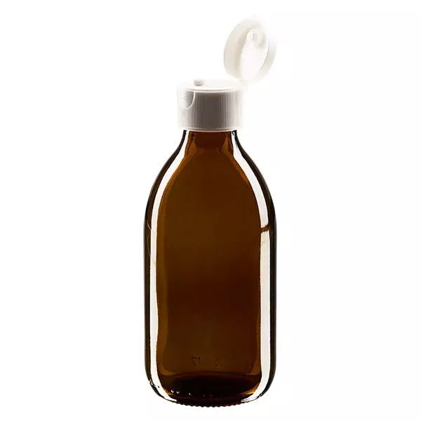 250 ml medicinflaska brun, med flip-top lock ApoGlas
