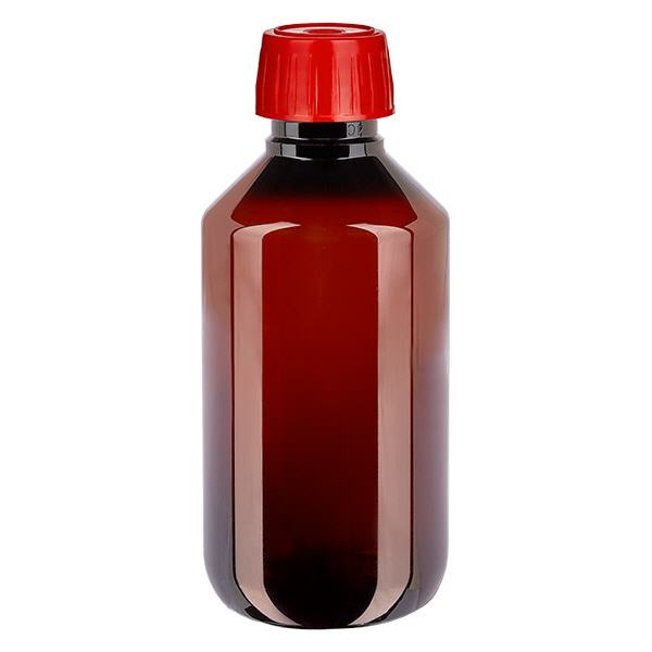 PET-flaska 200ml med avgasande skruvkork röd PET-flaska 200ml med avgasande skruvkork röd