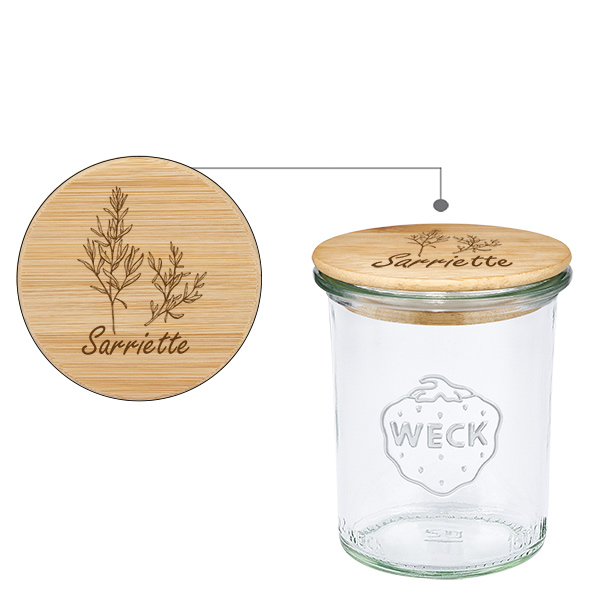 Trälock Sarriette med WECK glasburk 160 ml Trälock Sarriette med WECK glasburk 160 ml