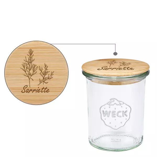 Trälock Sarriette med WECK glasburk 160 ml Trälock Sarriette med WECK glasburk 160 ml