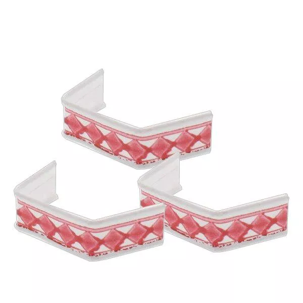 Snabbhäftande tejp röd/vit (förpackning om 100) 40mm Snabbhäftande tejp röd/vit (förpackning om 100) 40mm
