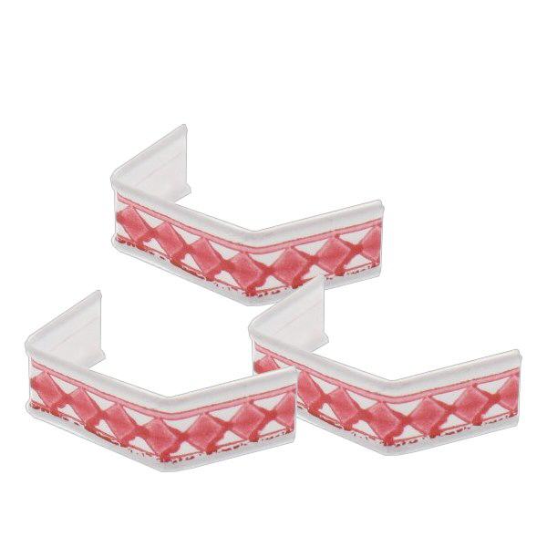 Snabbhäftande tejp röd/vit (förpackning om 100) 40mm Snabbhäftande tejp röd/vit (förpackning om 100) 40mm