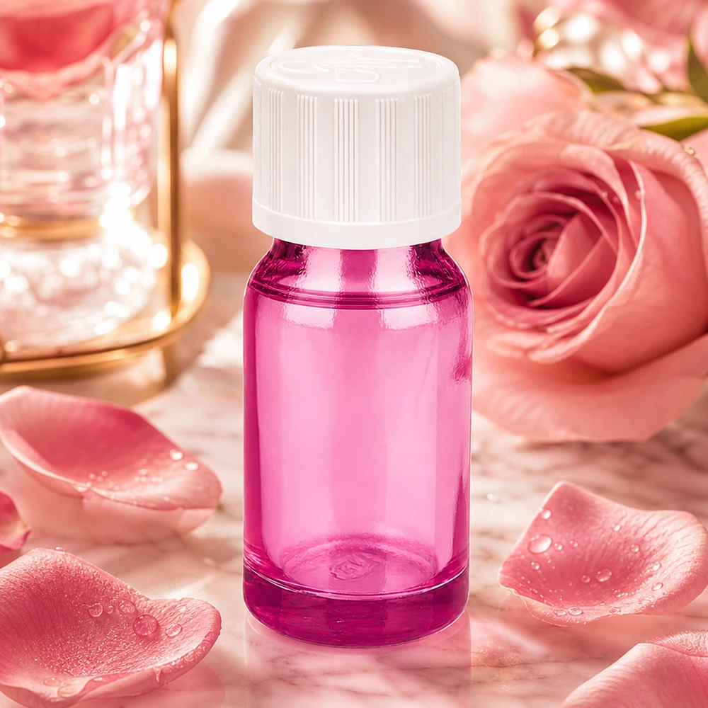 10 ml droppflaska med 1,2 mm öppning i violett för aromaterapitillämpningar