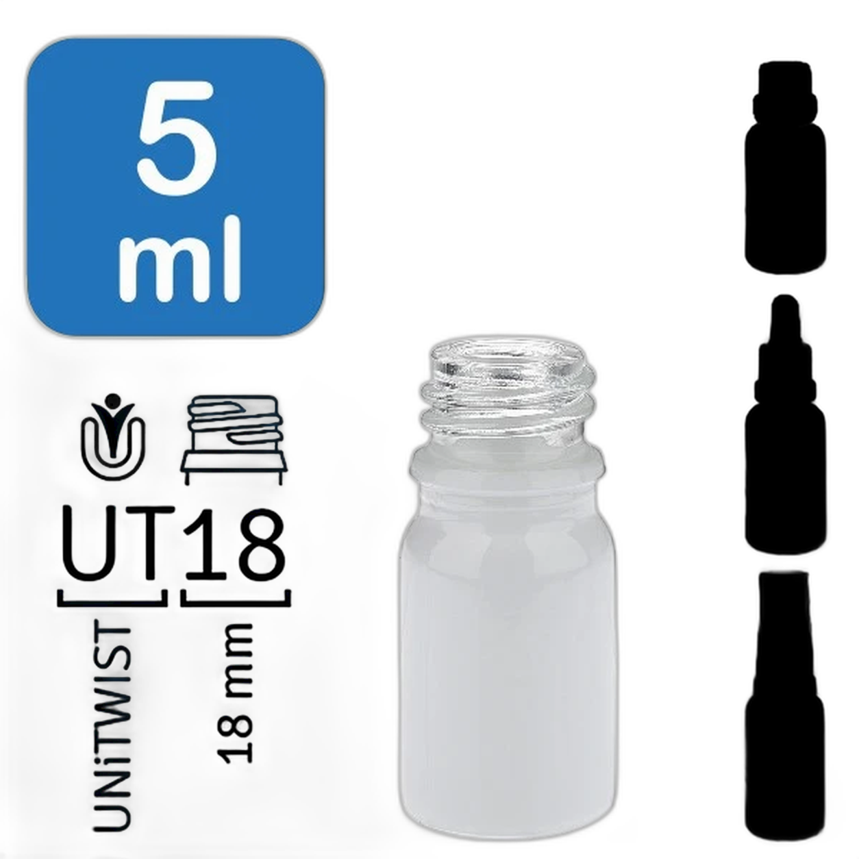 Flacons de pharmacien WhiteLine 5 ml UT18