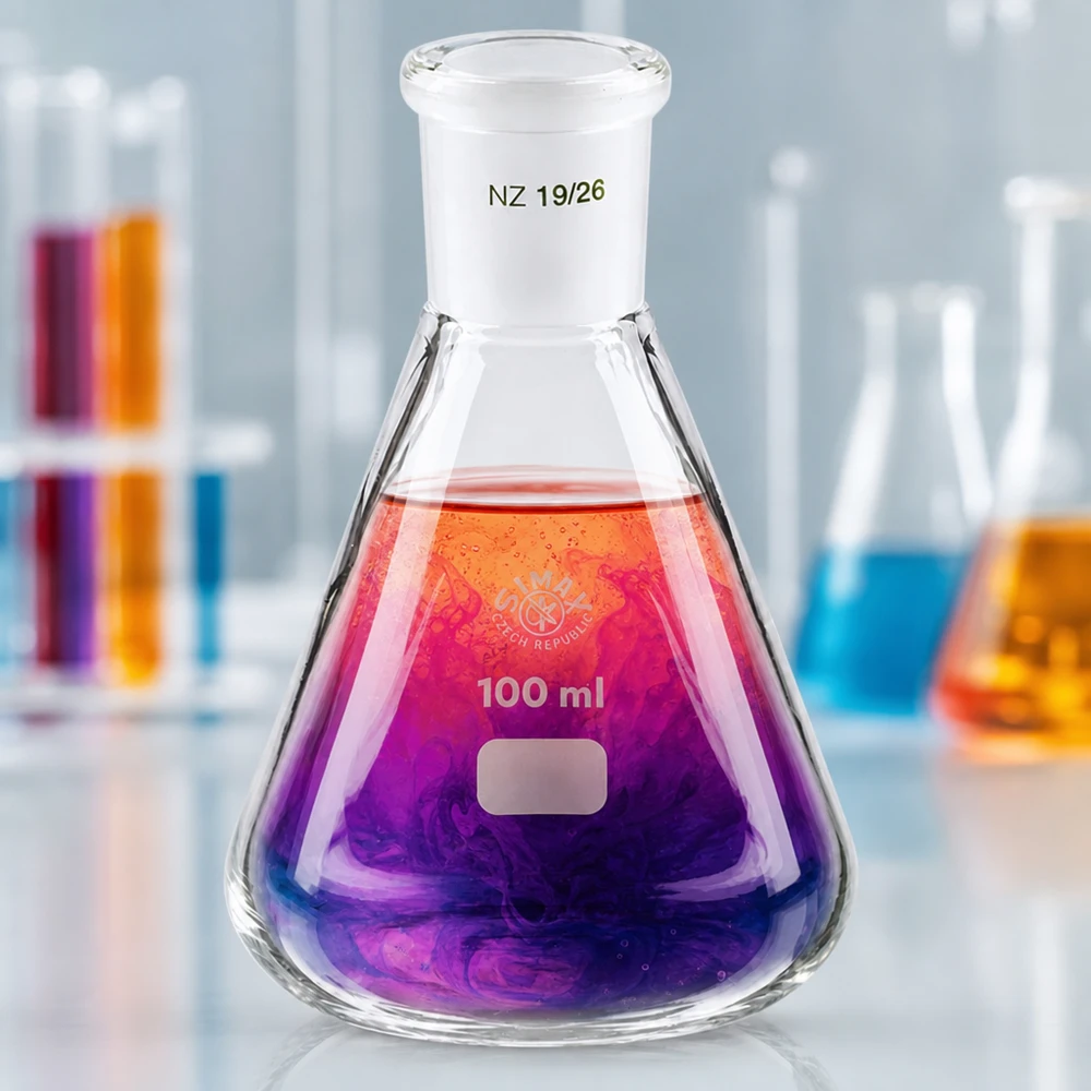 Erlenmeyerkolv 100ml med standardslipad fog (19/26)