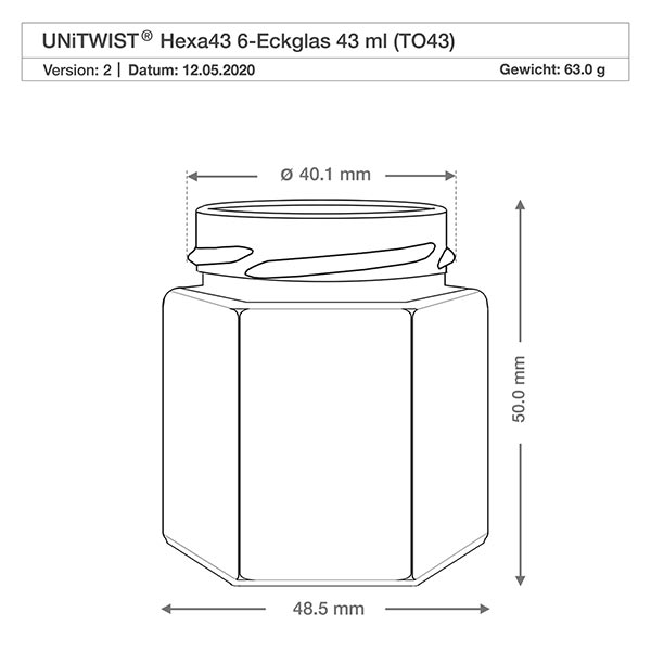 47ml hexa burk utan lock (TO43) UNiTWIST 47ml hexa burk utan lock (TO43) UNiTWIST